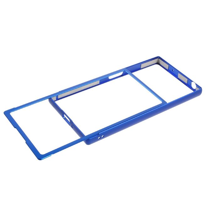 Sony Xperia XZ/XZs Bumper - aus Metall - Slide-On Funktion - dunkelblau