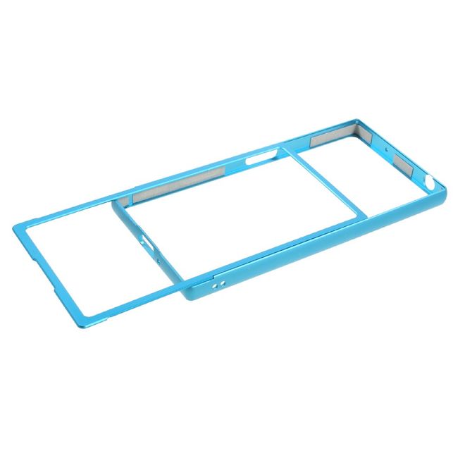 Sony Xperia XZ/XZs Bumper - aus Metall - Slide-On Funktion - hellblau