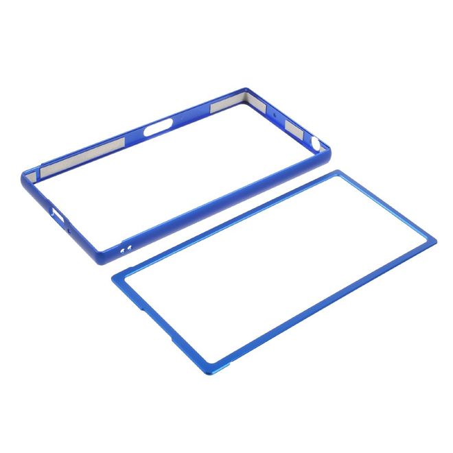 Sony Xperia XZ/XZs Bumper - aus Metall - Slide-On Funktion - dunkelblau