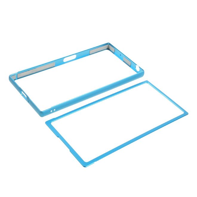 Sony Xperia XZ/XZs Bumper - aus Metall - Slide-On Funktion - hellblau