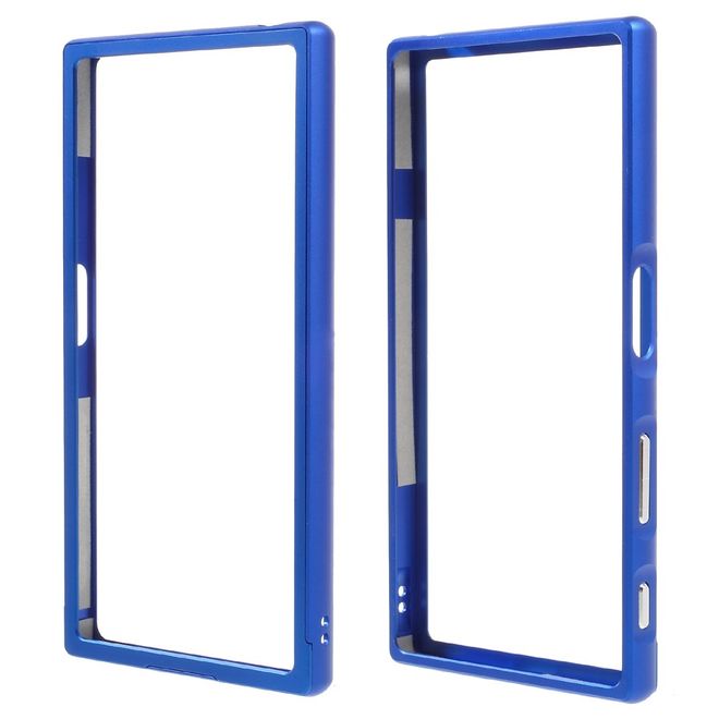 Sony Xperia XZ/XZs Bumper - aus Metall - Slide-On Funktion - dunkelblau