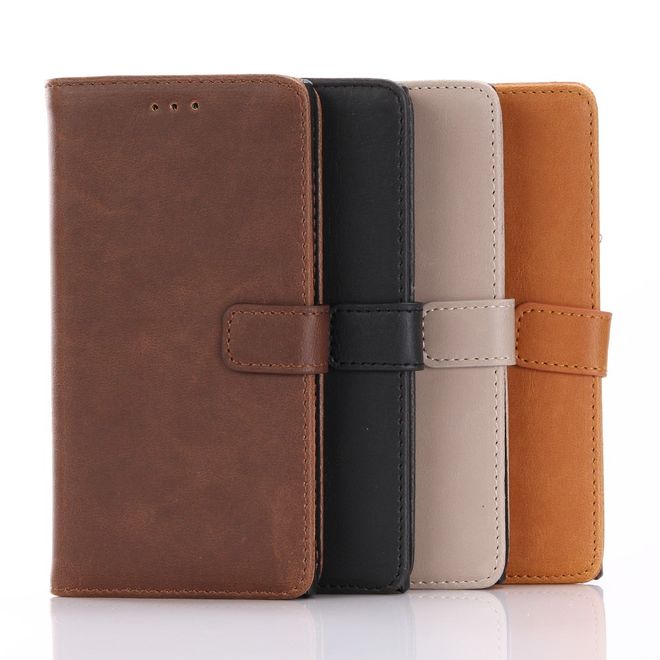 Sony Xperia XZ/XZs Handyhülle - Crazy Horse Leder Case - mit Standfunktion - braun