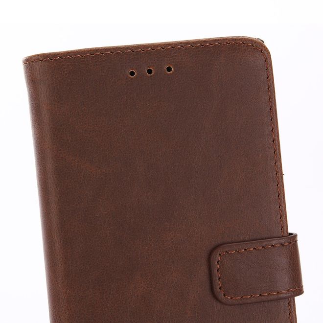 Sony Xperia XZ/XZs Handyhülle - Crazy Horse Leder Case - mit Standfunktion - kaffeefarben