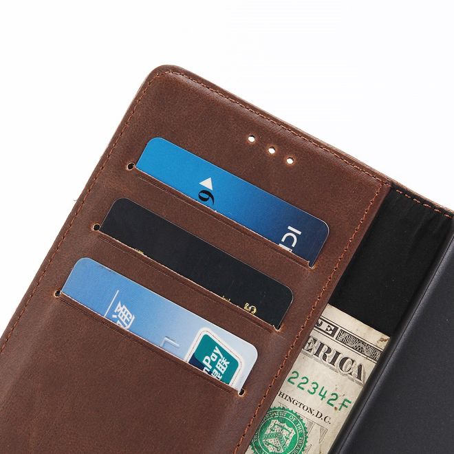 Sony Xperia XZ/XZs Handyhülle - Crazy Horse Leder Case - mit Standfunktion - kaffeefarben