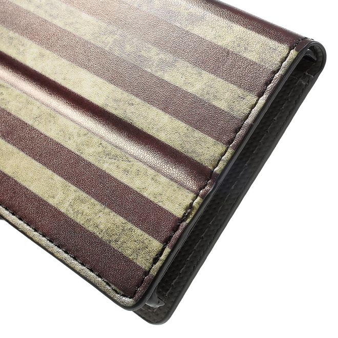 Sony Xperia XZ/XZs Handyhülle - Leder Case mit Standfunktion - USA Flagge im Retrolook