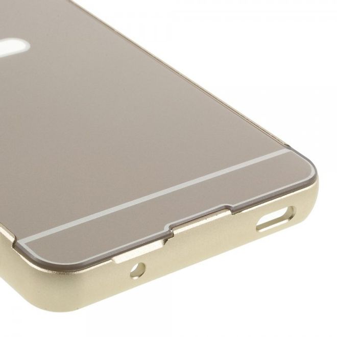 Sony Xperia Z3 Compact Aufschiebbarer Metall Bumper und Plastik Case - gold