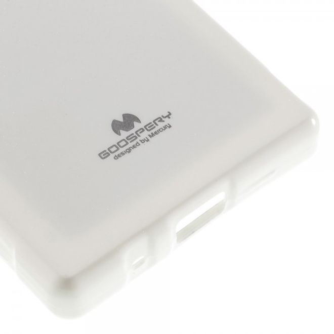 Goospery - Sony Xperia Z5 Compact Handy Hülle - TPU Soft Case - Pearl Jelly Series - weiss