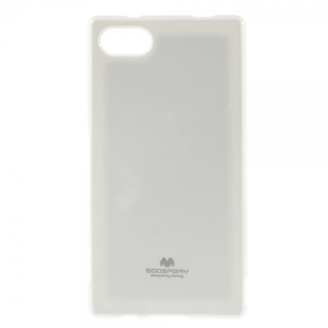 Goospery - Sony Xperia Z5 Compact Handy Hülle - TPU Soft Case - Pearl Jelly Series - weiss