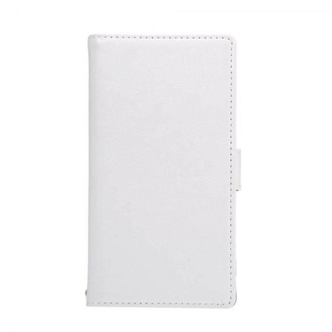 Sony Xperia Z5 Premium/Dual Leder Flip Hülle mit Standfunktion - weiss