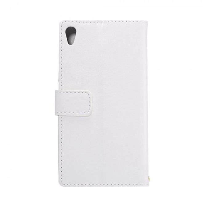 Sony Xperia Z5 Premium/Dual Leder Flip Hülle mit Standfunktion - weiss