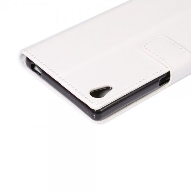 Sony Xperia Z5 Premium/Dual Leder Flip Hülle mit Standfunktion - weiss