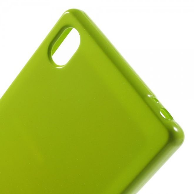 Goospery - Sony Xperia Z5 Premium/Dual Handy Hülle - TPU Soft Case - Pearl Jelly Series - lime
