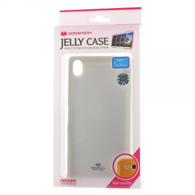 Goospery - Sony Xperia Z5 Premium/Dual Handy Hülle - TPU Soft Case - Pearl Jelly Series - weiss