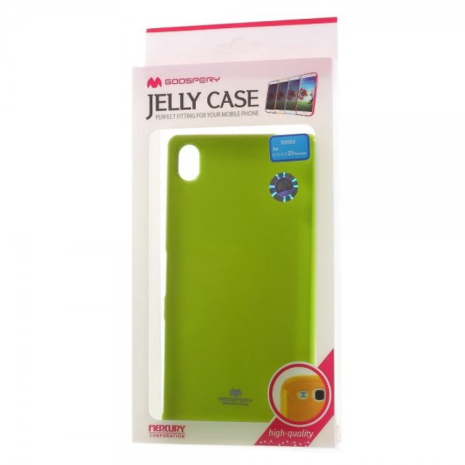 Goospery - Sony Xperia Z5 Premium/Dual Handy Hülle - TPU Soft Case - Pearl Jelly Series - lime