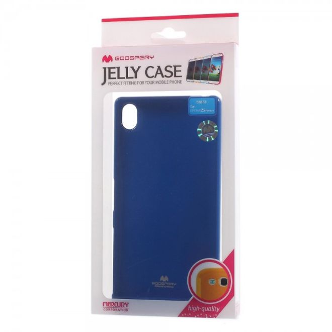 Goospery - Sony Xperia Z5 Premium/Dual Handy Hülle - TPU Soft Case - Pearl Jelly Series - blau