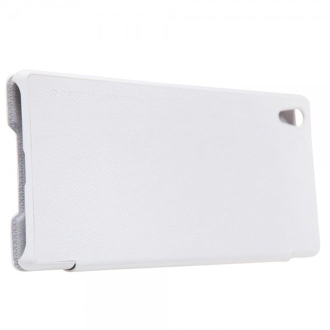 Sony Xperia Z5 Premium/Dual Nillkin Qin Series Leder Flip Cover - weiss