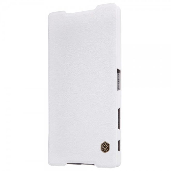 Sony Xperia Z5 Premium/Dual Nillkin Qin Series Leder Flip Cover - weiss