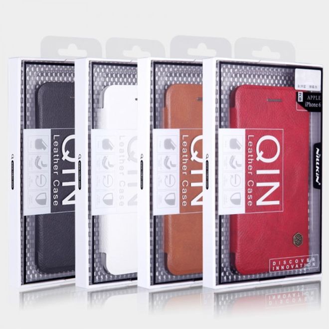 Sony Xperia Z5 Premium/Dual Nillkin Qin Series Leder Flip Cover - weiss