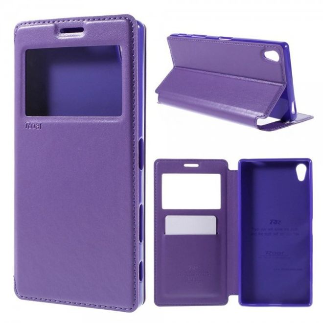 Sony Xperia Z5 Premium/Dual Nobles Leder Case Etui von Roar Korea - purpur