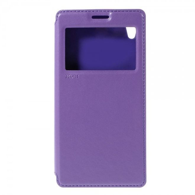 Sony Xperia Z5 Premium/Dual Nobles Leder Case Etui von Roar Korea - purpur