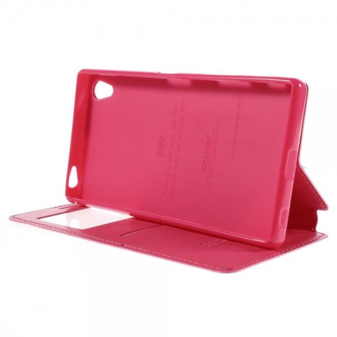Sony Xperia Z5 Premium/Dual Nobles Leder Case Etui von Roar Korea - rosa