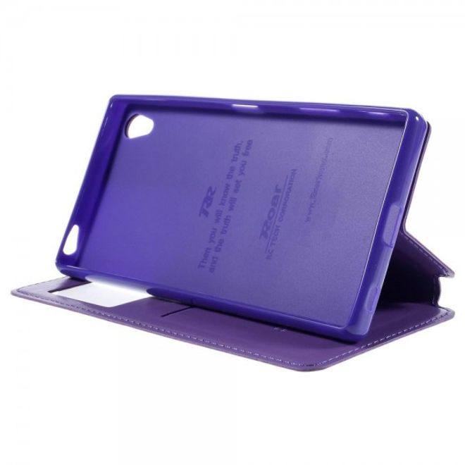 Sony Xperia Z5 Premium/Dual Nobles Leder Case Etui von Roar Korea - purpur