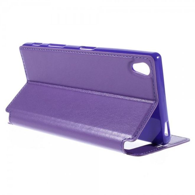 Sony Xperia Z5 Premium/Dual Nobles Leder Case Etui von Roar Korea - purpur