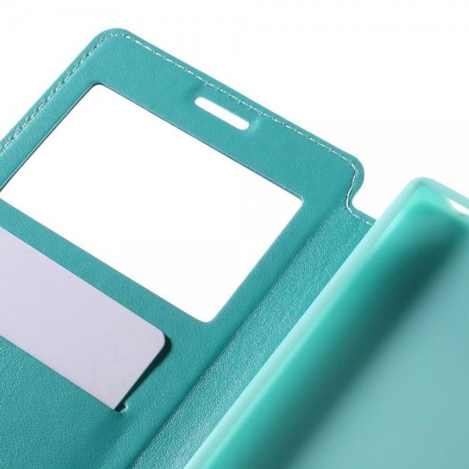 Sony Xperia Z5 Premium/Dual Nobles Leder Case Etui von Roar Korea - hellblau