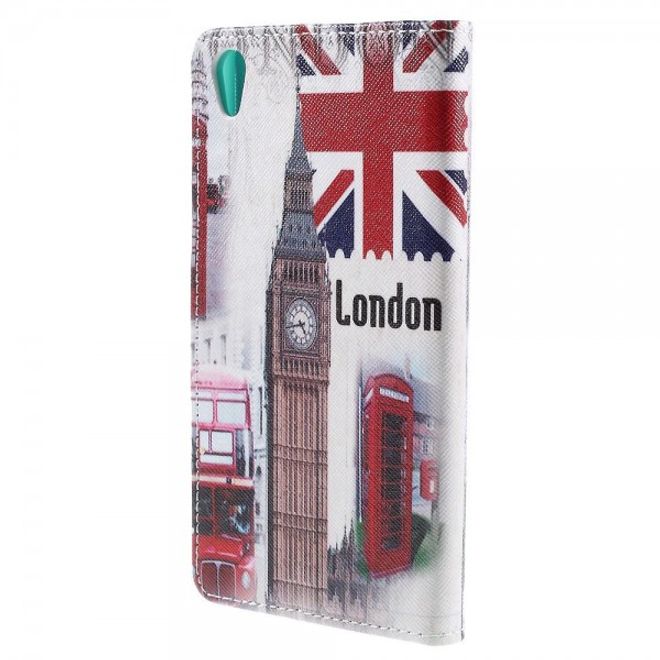 Sony Xperia Z5 Premium/Dual Robuste Leder Case Hülle mit Big Ben und Telefonkabine