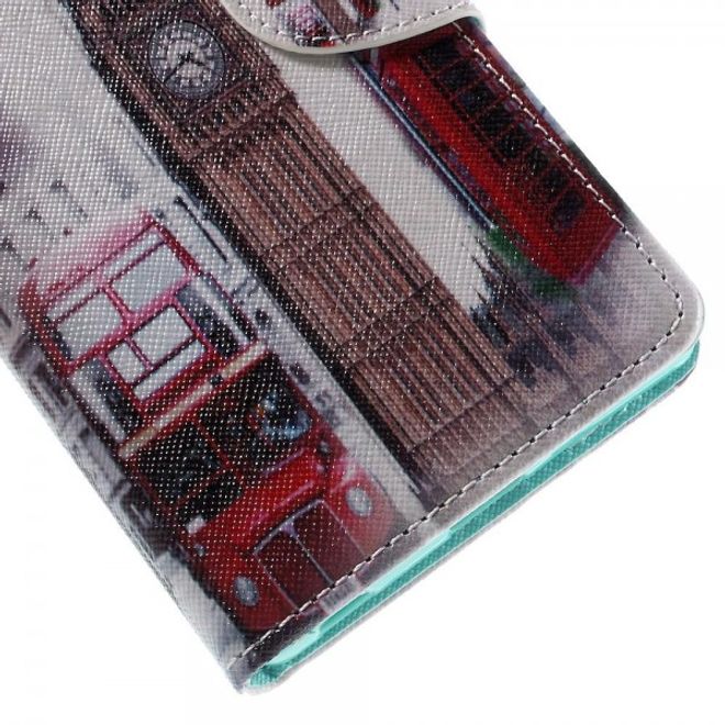 Sony Xperia Z5 Premium/Dual Robuste Leder Case Hülle mit Big Ben und Telefonkabine