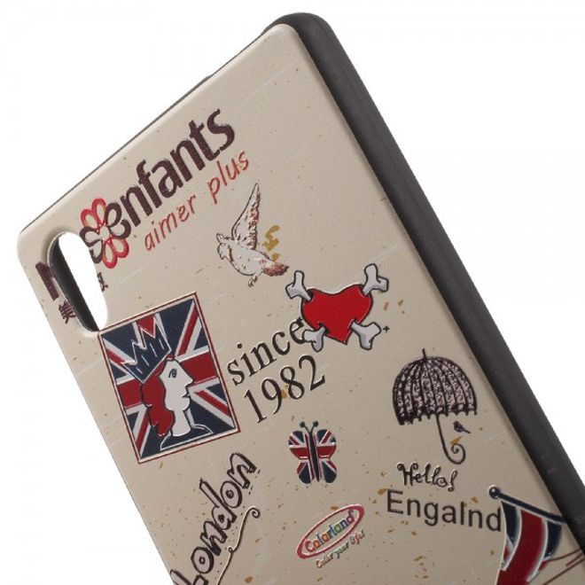 Sony Xperia Z5/Z5 Dual Elastische Plastik Case Hülle mit rotem Bus