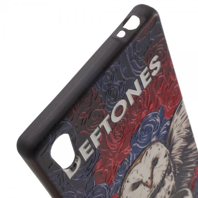 Sony Xperia Z5/Z5 Dual Elastische Plastik Case Hülle mit Eulen und Schriftzug