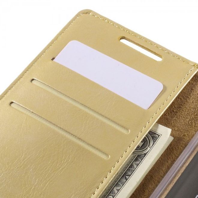 Goospery - Sony Xperia Z5/Z5 Dual Hülle - Handy Bookcover - Bluemoon Flip Series - gold
