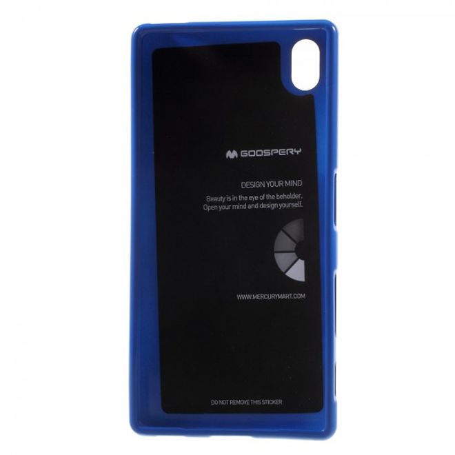 Goospery - Sony Xperia Z5/Z5 Dual Handy Hülle - TPU Soft Case - Pearl Jelly Series - blau