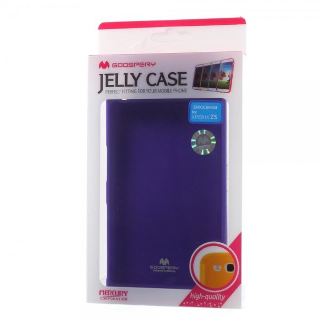 Goospery - Sony Xperia Z5/Z5 Dual Handy Hülle - TPU Soft Case - Pearl Jelly Series - purpur