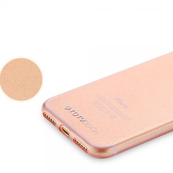 Totu - iPhone 8 Plus / 7 Plus Hülle - TPU Softcase - ultradünn und glitzernd - gold