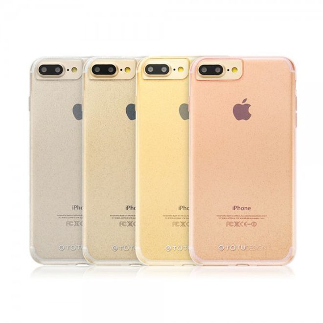 Totu - iPhone 8 Plus / 7 Plus Hülle - TPU Softcase - ultradünn und glitzernd - gold