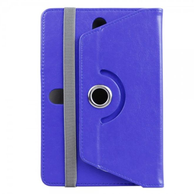 Universelle Crazy Horse Leder Case Hülle von Enkay für Tablets mit einer Länge von 185-225m und Breite von 110-140mm - dunkelblau