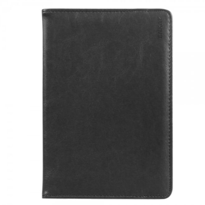 Universelle Crazy Horse Leder Case Hülle von Enkay für Tablets mit einer Länge von 185-225m und Breite von 110-140mm - schwarz