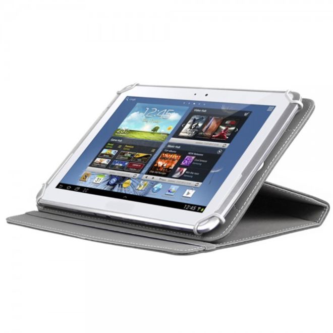 Universelle Crazy Horse Leder Case Hülle von Enkay für Tablets mit einer Länge von 185-225m und Breite von 110-140mm - schwarz