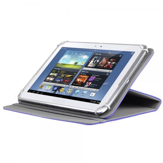 Universelle Crazy Horse Leder Case Hülle von Enkay für Tablets mit einer Länge von 185-225m und Breite von 110-140mm - dunkelblau