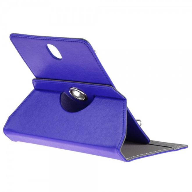 Universelle Crazy Horse Leder Case Hülle von Enkay für Tablets mit einer Länge von 185-225m und Breite von 110-140mm - dunkelblau