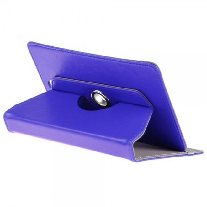 Universelle Crazy Horse Leder Case Hülle von Enkay für Tablets mit einer Länge von 185-225m und Breite von 110-140mm - dunkelblau