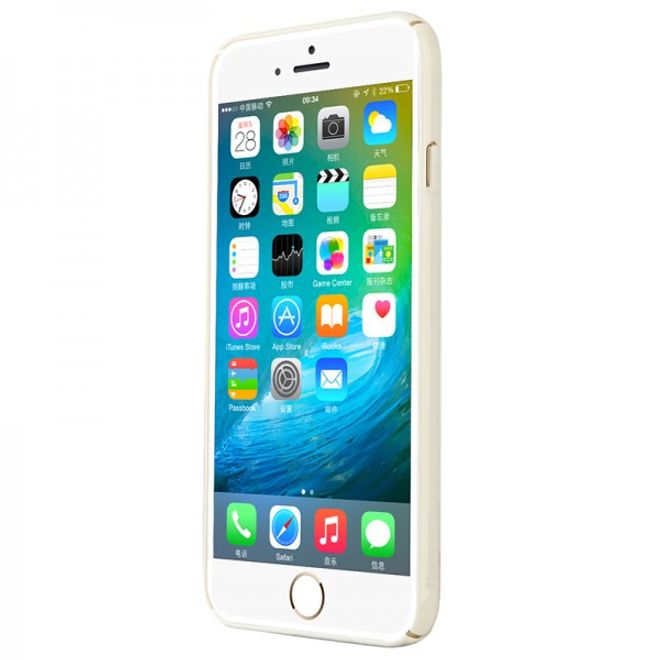 iPhone 6 Plus/6S Plus Baseus Lang Series Hart Plastik Case mit lederartigem Überzug - weiss