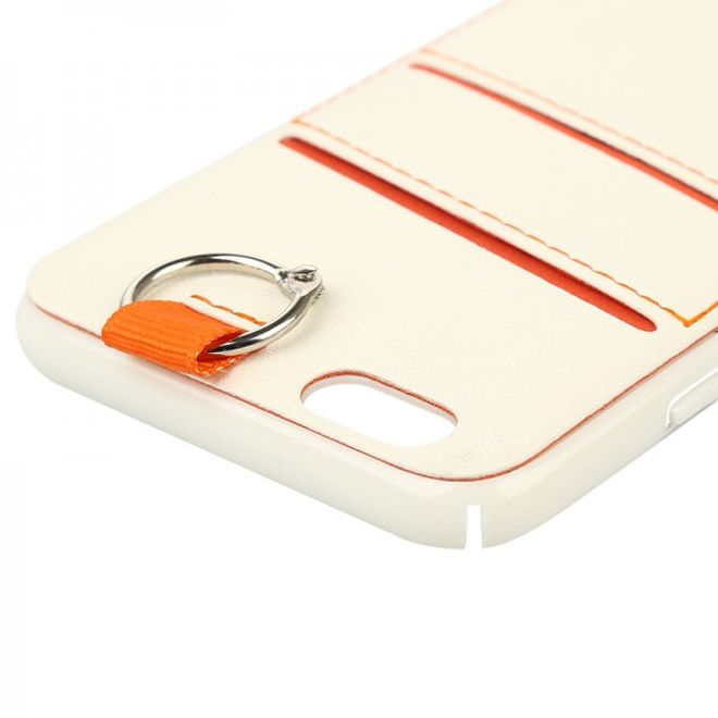 iPhone 6 Plus/6S Plus Baseus Lang Series Hart Plastik Case mit lederartigem Überzug - weiss
