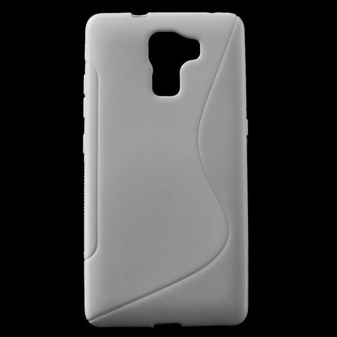 Huawei Honor 7 Elastisches Plastik Case S-Shape - weiss