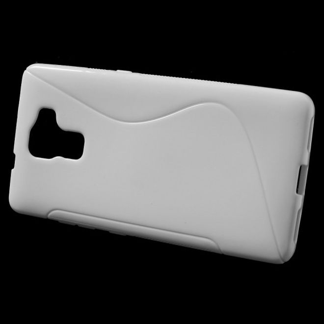 Huawei Honor 7 Elastisches Plastik Case S-Shape - weiss