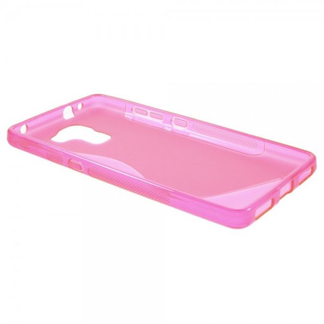 Huawei Honor 7 Elastisches Plastik Case S-Shape - rosa