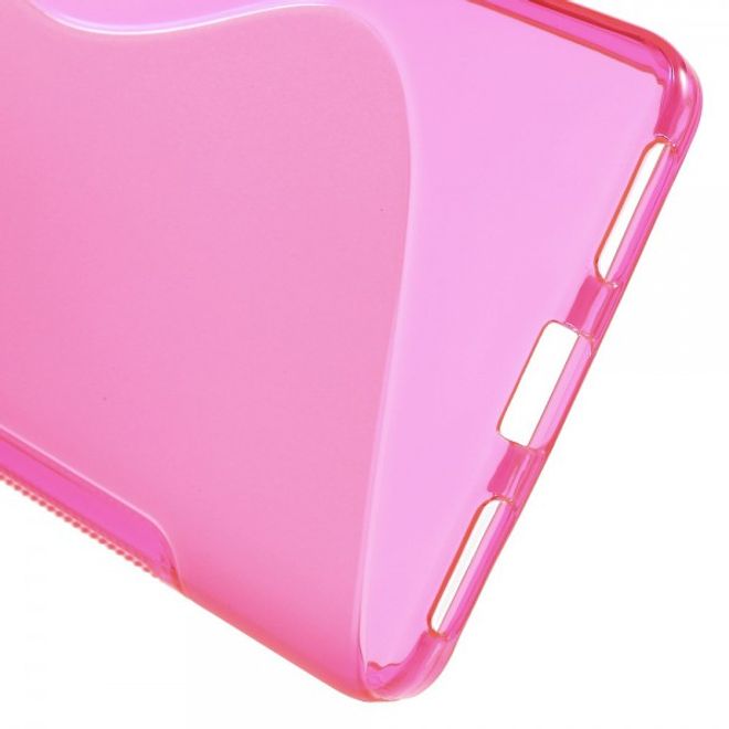 Huawei Honor 7 Elastisches Plastik Case S-Shape - rosa