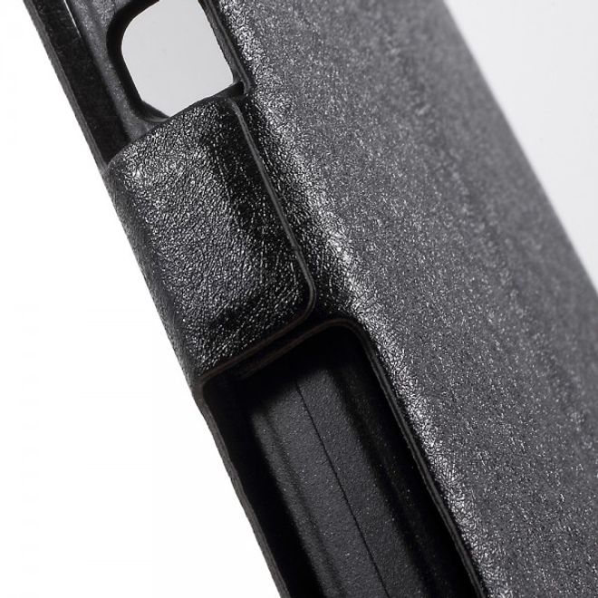 Huawei Honor 7i Leder Case mit zwei Öffnungen und Standfunktion - schwarz